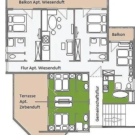 Haus Wiesenblick アパート *